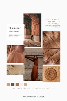 the website for flaneur is shown with many different images and text on it