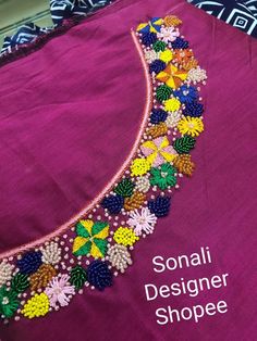 Tracing Design, Moti Work, Kurti Embroidery, Pearl Work, Hand Embroidery Dress