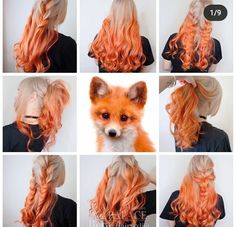 Fox Tail Hair Dye, Anime Hair Color Ideas, Fox Tail Hair Color, Fox Color Hair, Ginger And White Hair, 2024 Hair Trends For Women, Short Hair Inspiration, 2024 Hair Trends, Anime Hair Color