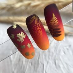 Star Design Nails, Autumn Ombre Nails, New Years Nails, Art Designs Ideas, Fall Nail Art Designs, Beauty Nails Design, Cute Nail Art Designs, Fall Acrylic Nails, Pretty Nail Art Designs