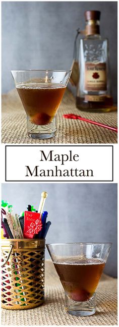 an image of maple manhattan in a glass bowl