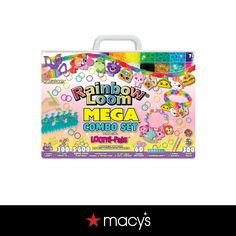 the rainbow loom mega combo set is in its box and it's on sale