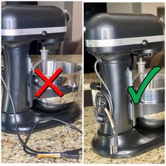 an image of a kitchen mixer being turned on