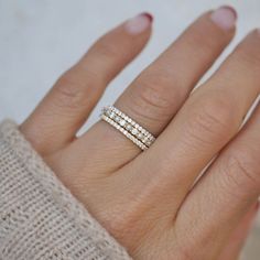 Pearl And Diamond Band Ring, Small Diamond Eternity Band, Baby Ring Stack, Anniversary Bands For Her Diamond Stacking Rings, Wedding Band Alternatives, Stacked Eternity Rings, Gold Diamond Stacking Rings, Stack Diamond Rings, Diamond Stack Rings