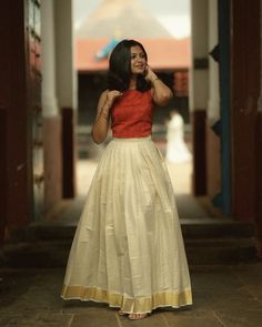 #onamspecial Kerala Skirt And Top Designs, Onam Skirt And Top Designs, Kerala Style Skirt And Top, Traditional Skirt And Top, Indian Skirt And Top, Long Skirt Top Designs, Onam Outfits