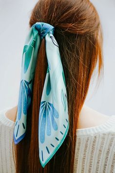 Symmetry Cactus Cool Scarf (Small) – Arlo Goods Cool Scarf, Living In Texas, Cactus Silk, Scarf Tying, Blue Scarf, Scarf Hairstyles, Travel Outfit, Both Sides, Silk Satin