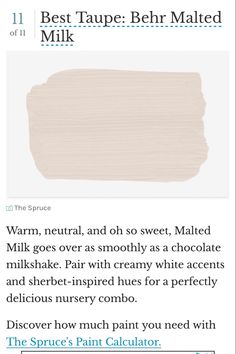 the best taupe behr malted milk is shown in this article, and it's also available for purchase