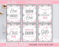 snow themed printables for christmas cards