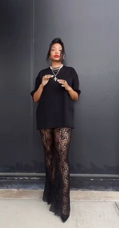 40th Birthday Looks For Women, 30th Birthday Brunch Outfit, All Black Summer Work Outfits, Black With A Pop Of Color Outfits, Date Night Movie Outfit, How To Style A Sheer Dress, Fall Monochromatic Outfits, All Black Outfits For Women Night, All Black Brunch Outfit