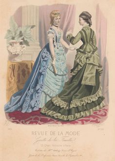 Revue de la Mode 1875 1870s Dress, Victorian Fashion Women, Victorian Gown, Era Fashion