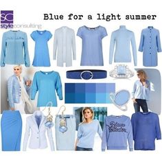 blue for a light summer look from the style consuit com, click to see more