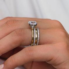 Exquisite Cushion Cut 4PC Sterling Silver Bridal Set – Juluro Silver Engagement Ring Gold Wedding Band, Stackable Wedding Bands, Sterling Silver Wedding Band, Cushion Cut Ring, Silver Wedding Bands, Bridal Ring Sets, Sterling Silver Engagement Rings, Couple Jewelry, Bridal Bands