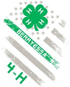 T-Shirt Design - 4-H Flag (cool-917f5) 4 H Club Shirts Designs Ideas, 4-h Shirt Ideas, Fair Shirts, 4h Fair, Tshirt Design Diy