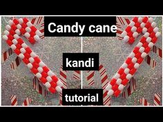 candy canes arranged in the shape of a heart and text that reads candy cane kandi