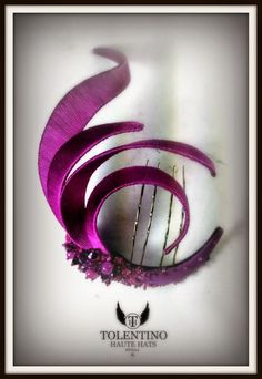 Purple Headpieces, Race Day Hats, Unusual Hats, Unusual Wedding, Couture Hats, Felt Hats