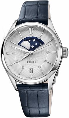 Oris Artelier Grande Lune, Date 76377234051LS-Blue Item #: 76377234051LS-BLUE