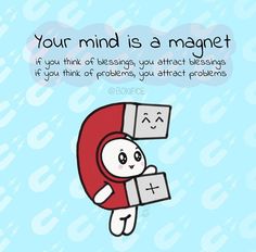 an image of a cartoon character with the letter c on it's face and text that reads, your mind is a magnet