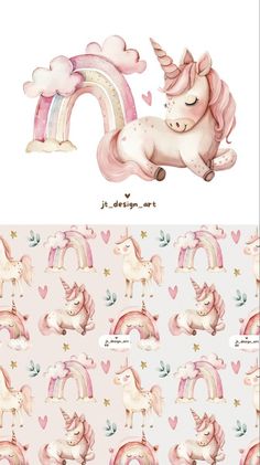 Watercolour Unicorn, Bamboo Wall Art, Floral Wallpaper Iphone, Baby Memories, Pink Unicorn, Baby Blanket Crochet Pattern, Watercolor Animals