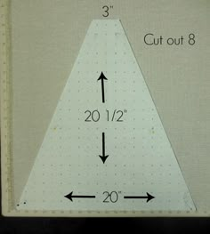 the height of a triangle is shown with three arrows pointing in different directions to show how tall it is