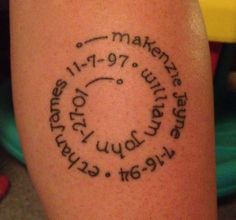 a tattoo with the words written on it