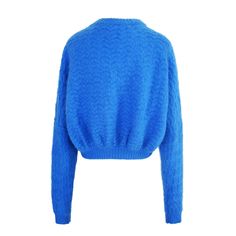 a blue sweater on a white background