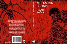 the book cover for metamor phrosis by frank kaka, with an image of a demon