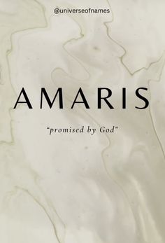 the title for amaris, written in black and white with an abstract marble background