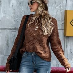 This Open-Weave Sweater Is Perfect For Wearing The Popular Lace Bralettes Underneath. Ready For Fall, Winter, Spring Or Cool Evenings In The Summer. Soft Knit Acrylic. Brown Camel S (2/4), M (6), L (8/10), Xl (12) Boutique Classic Brown Trendy Ribbed Knit Holidays Christmas Gift Women Juniors Madewell Free People Reformation Anthropologie Boho Preppy Layering Winter Casual Dressy Open Knit Chic Cut Out Sexy Loose Textured Vacation Brown Sweater Crewneck Pullover Office Soft Comfort Layering Winter, Open Weave Sweater, Summer Soft, Casual Dressy, Classic Brown, Ready For Fall, Stylish Clothes, Holidays Christmas, Open Weave