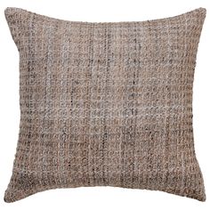 a brown pillow on a white background