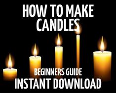 candles with the words how to make candles beginners guide instant