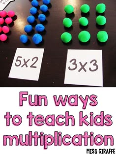 fun ways to teach kids how to multiplication with this printable game