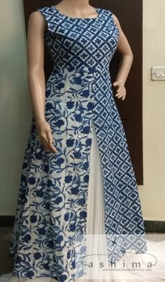 Code:06031811 - Price INR:1300/- , Block Printed Cotton Kurti Kalamkari Dresses, Womens Clothing Fashion