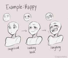 the stages of facial expression for people to learn how to make them look like they are happy