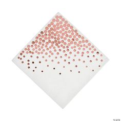 a white plate with pink dots on it