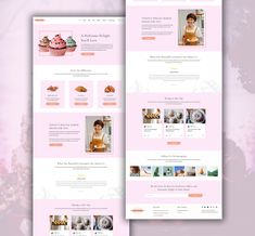 the website design is designed to look like an elegant bakery