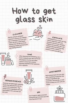 “To achieve glass skin without the help of makeup, it really comes down to exfoliating off the dead skin that contributes to a dull complexion,” Glass Skin Routine Steps, Get Glass Skin, Skin Advice, Spa Ideas, Perfect Skin Care Routine