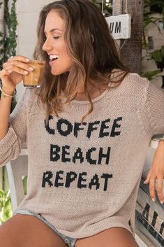 Lightweight, airy and breathable. Super soft for all day comfort. Easy, relaxed fit. Cute Compliments, Beach Sweater, Wooden Ship, Summer Sweaters, Sweater Fits, Comfy Sweaters, Cool Sweaters, Cotton Sweater, Light Weight Sweater