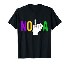 a black t - shirt with the word noa written in multicolored letters