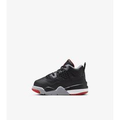 Jordan 4 Retro (Td) Toddlers Style : Bq7670 Size: 6.  Color: Black.  Gender: unisex.  Age Group: toddler. Bred Jordan 4, Toddler Jordan Shoes, Jordan 4 Retro Bred, Jordan 1 Low White, Jordan Outfits, Toddler Girl Shoes, Black Fire, Accessories Packing, Jordan 4 Retro