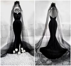 Goth Wedding Dresses, Black Wedding Gowns, Gothic Wedding Dress, Beautiful Wedding Gowns, Velvet Gown