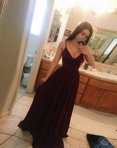 Dress Pro, Burgundy Formal Dress, Burgundy Evening Dress, Evening Dress Long, V Neck Prom Dresses, Burgundy Prom Dress, Prom Dresses Sleeveless, Backless Prom Dresses, Dress Chiffon