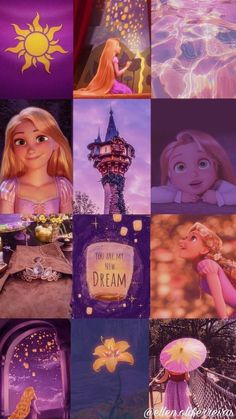 some disney princesses and their names are shown in this collage with the words, you