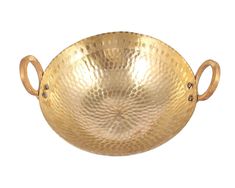 a gold plate with handles on a white background