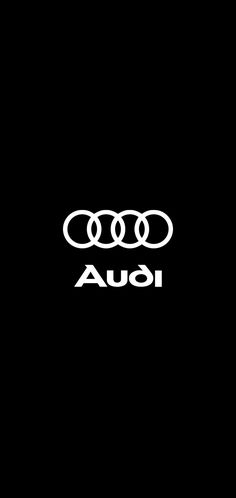 an audi logo on a black background with white letters and the word'igua '