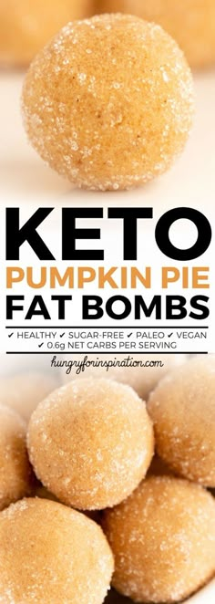 Healthy No Bake Pumpkin Pie Keto Fat Bombs (Keto Dessert, Low Carb Desserts, Keto Snacks) - Paleo & Vegan Keto Pumpkin Pie, No Bake Pumpkin, Healthy No Bake, No Bake Pumpkin Pie, Postre Keto, Keto Pumpkin, Fat Bomb, Desserts Keto, Dessert Oreo