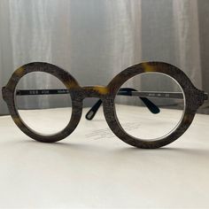 Rare And Discontinued Round Acetate And Metal Prescription Rx Eyeglass Frames. See 6719, Italian Made. In Like New Condition With No Marks Or Scratches, Ready For Your Optometrist Or Eyeglass Shop To Update With Your Prescription Or Blue Light Blocking Lenses. 45 27 140 C3 Eyeglasses Frames, Blue Light, Brown And Grey, Lenses, Light Blue, Women Accessories, Grey, Frame, Blue