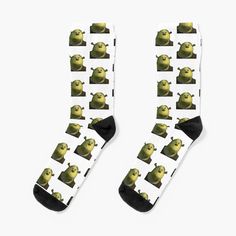 Super soft all-over printed knit socks with extra cushioning in the sole. Suitable for men and women. Shrek, Knit Socks, Socks For Sale, Knitting Socks, Multi Color, Socks, Men And Women, For Men, Knitting