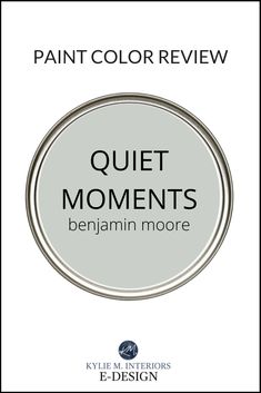 the front cover of paint color review quiet moments by benjam more, featuring an oval