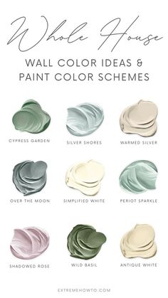 the different shades of paint that are used for wall colors and how to use them