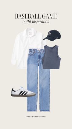 Baseball Game Outfit Ideas, Game Outfit Ideas, Trendy Outfits For Women, Baseball Game Outfit, Samba Outfits, Budget Hacks, Samba Outfit, Look Adidas, Game Outfit